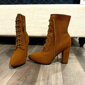 Never worn high heeled boots